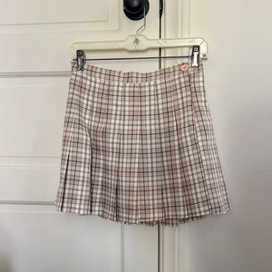 Plaid A-Line Mini Skirt